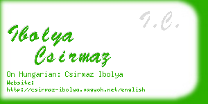 ibolya csirmaz business card